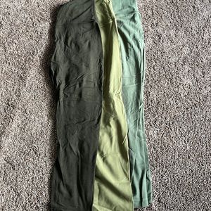 Three pairs Lulu Align Leggings SZ 6 Green - Used